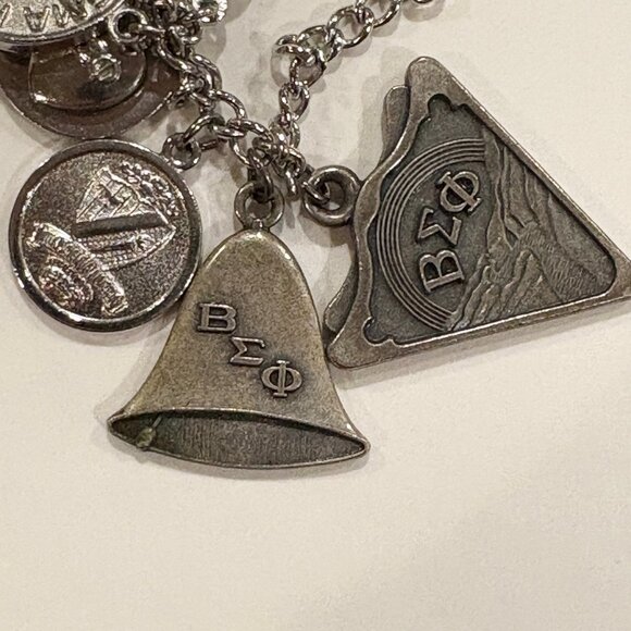 1970s Beta Sigma Phi loaded charm bracelet - Picture 2 of 7